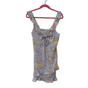3rd + Malt blue floral dress, large